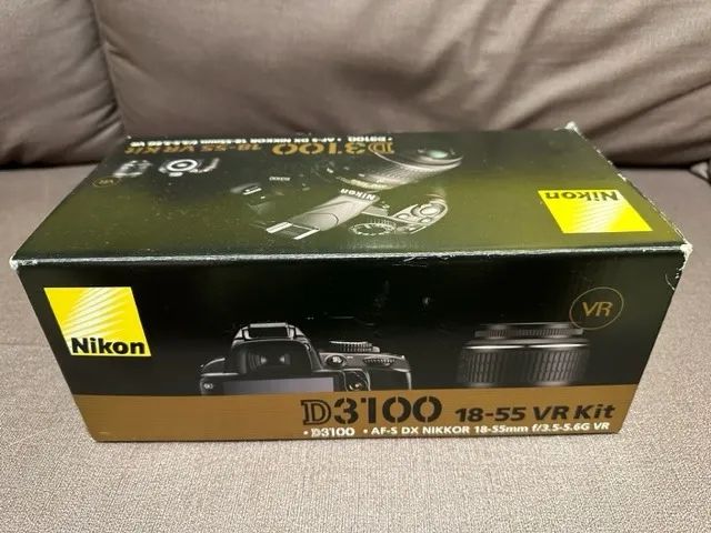 Nikon D3100 - 18-55 VR Kit - Usado uma única vez - na caixa