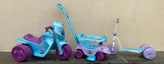 Triciclo Motoca Infantil Rosa Bebê Menina Póto Som Cavalinho