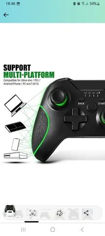 Controle sem fio Xbox One, controle de jogo Zamia Gamepad 2,4 GHZ  compatível com Xbox One/One S/One X/One Series X/S/Elite/PC Windows 7/8/10  com vibração dupla integrada (preto)