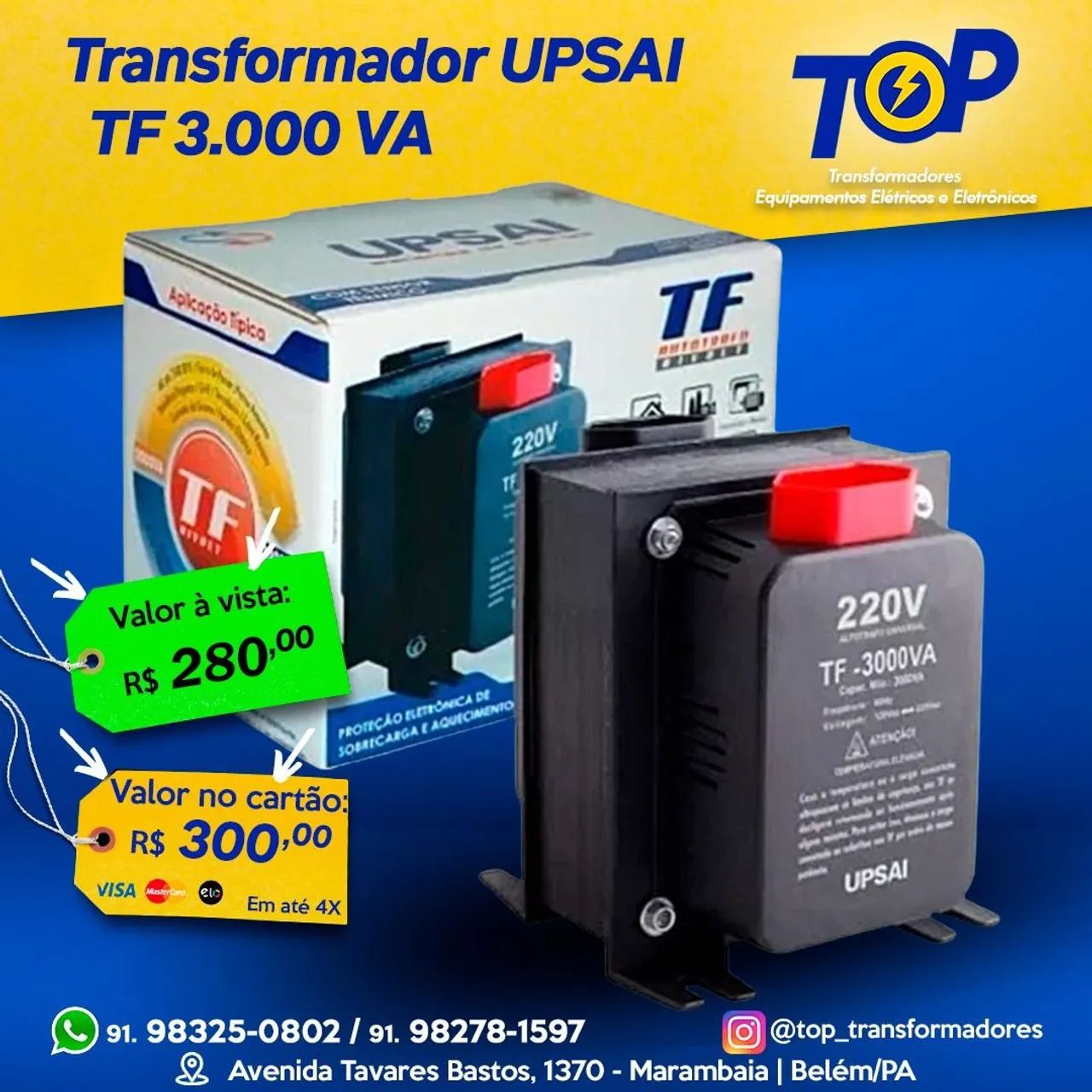 Transformador 3000 va Upsai novos e com garantia
