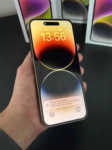 iPhone 14 Pro Max 256gb Gold Garantia 6 meses - Celulares e