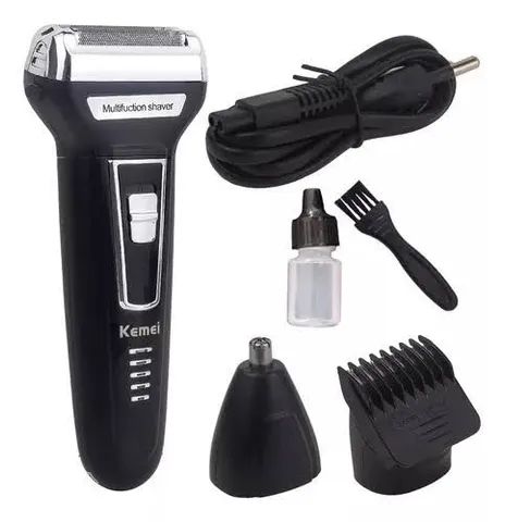Máquina Shaver 3 em 1 Kemei® Recarregável / Barba / Cabelo / Nariz - Foto 4