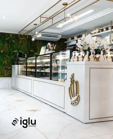 Balcão refrigerado linha luxo - marca iglu - confeitaria - tortas