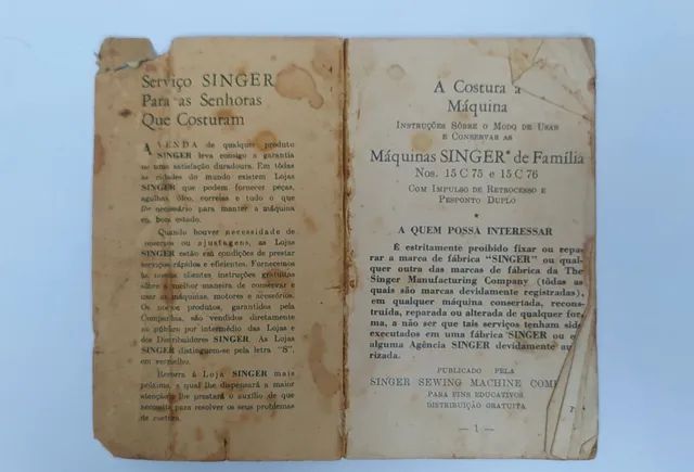 Antigo Manual Singer - Foto 3