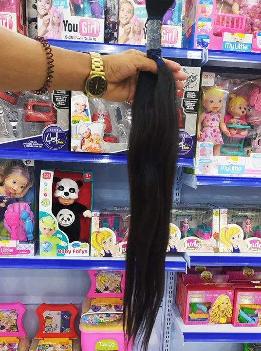 Cabelo Humano 70cm 146g 8,15 Castanho Medio Liso Top - Foto 2