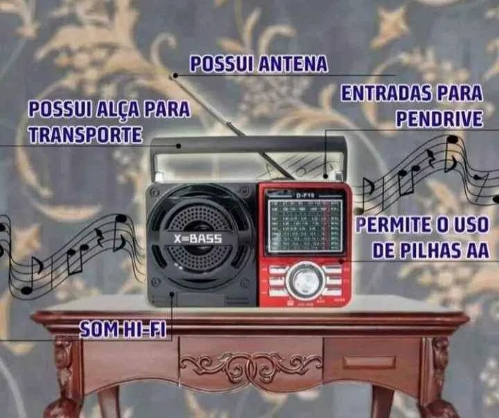 RÁDIO AM/FM BLUETOOTH PAGA PEN-DRIVE  - Foto 3
