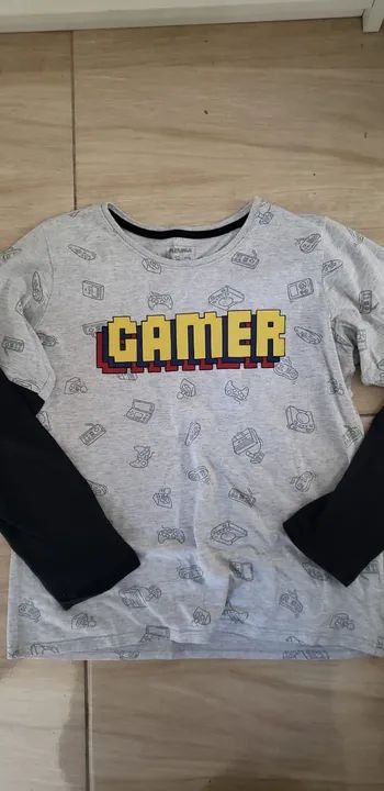 Lote de 6 Camisetas Manga Longa p/Menino  - Foto 4