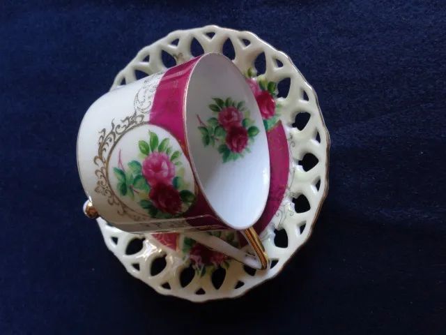 Xicara Royal Halsey e Pires-Vintage anos 50- Japan(Item para Colecionadores ou Decoração) - Foto 2