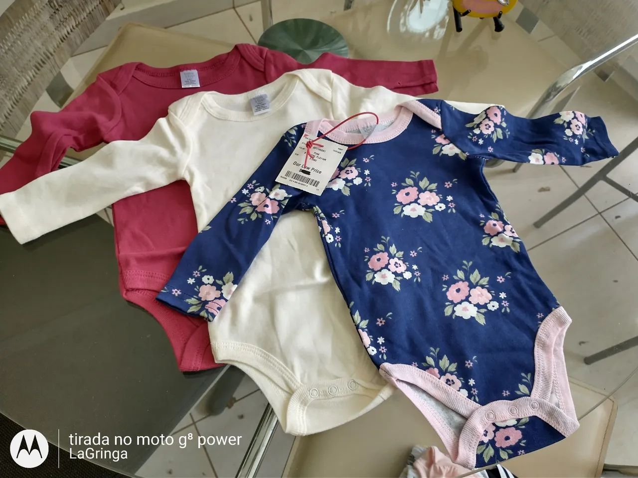 Lote de 3 Bodyes para Bebê