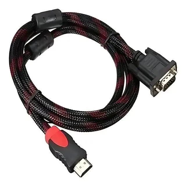 Cabo HDMI para VGA - 3 metros - conversor audio video  - Novo