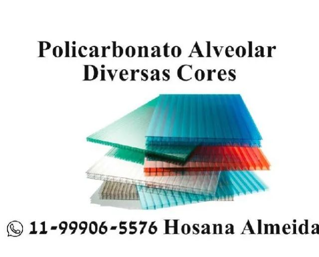 Placa Policarbonato Alveolar 6mm para coberturas