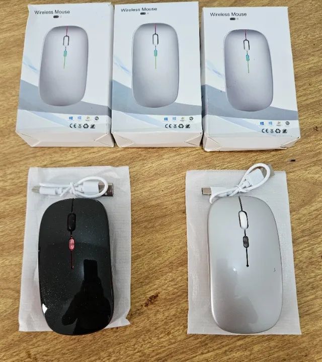 Mouse sem fio optico Recarregavel USB Wirelless 2.4ghz. Entrega. Aceito cartão