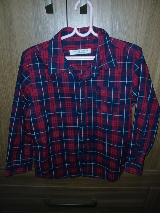 Camisa xadrez infantil tamanho 5 anos