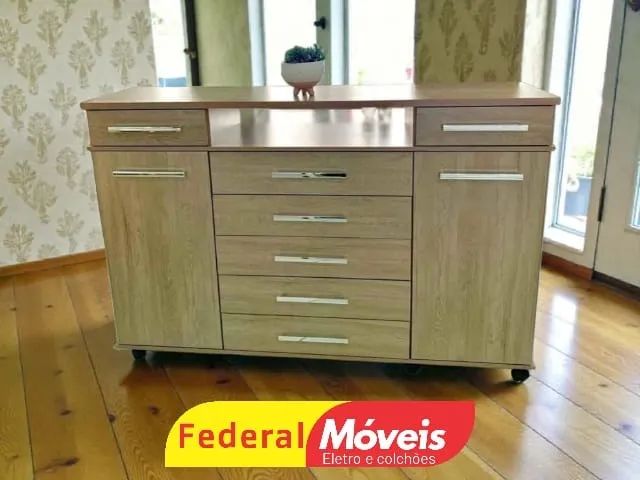 COMODA 7GAVETAS 2 PORTAS MARROM (MAIS VENDIDO)