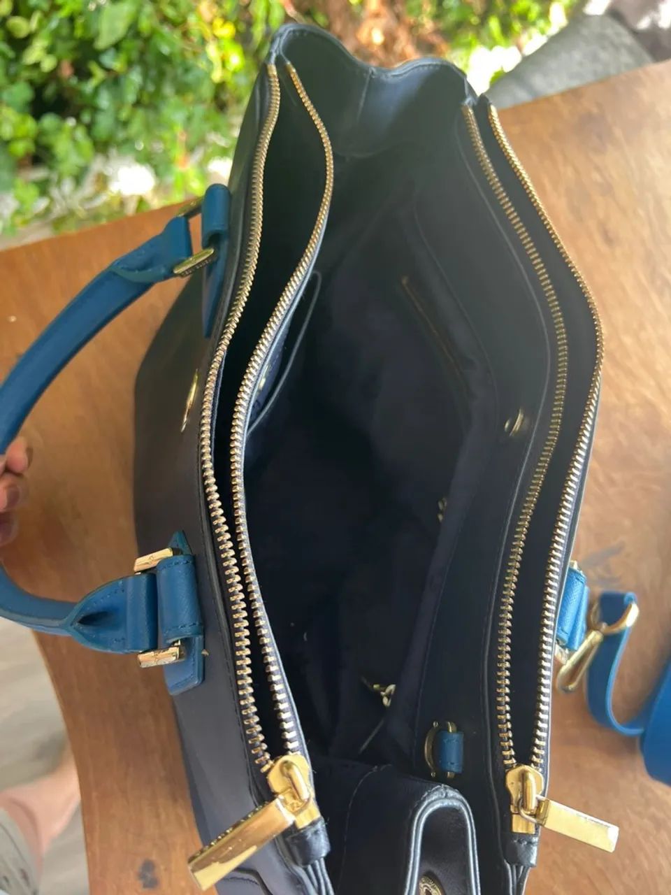 Bolsa Tory Burch Robinson Tote - Azul Marinho - Foto 5