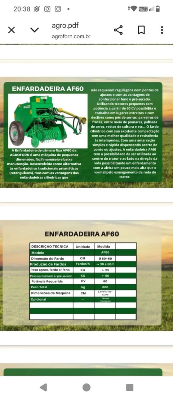 Vende-se enfardadeira de feno Agro Forn AF60  - Foto 5