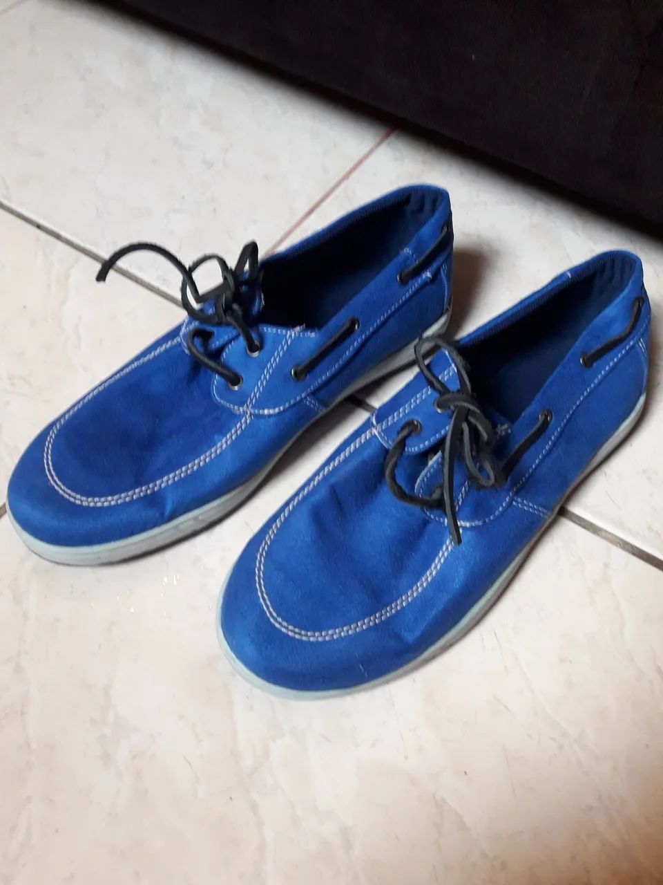 Sapato mocassim azul  - Foto 4