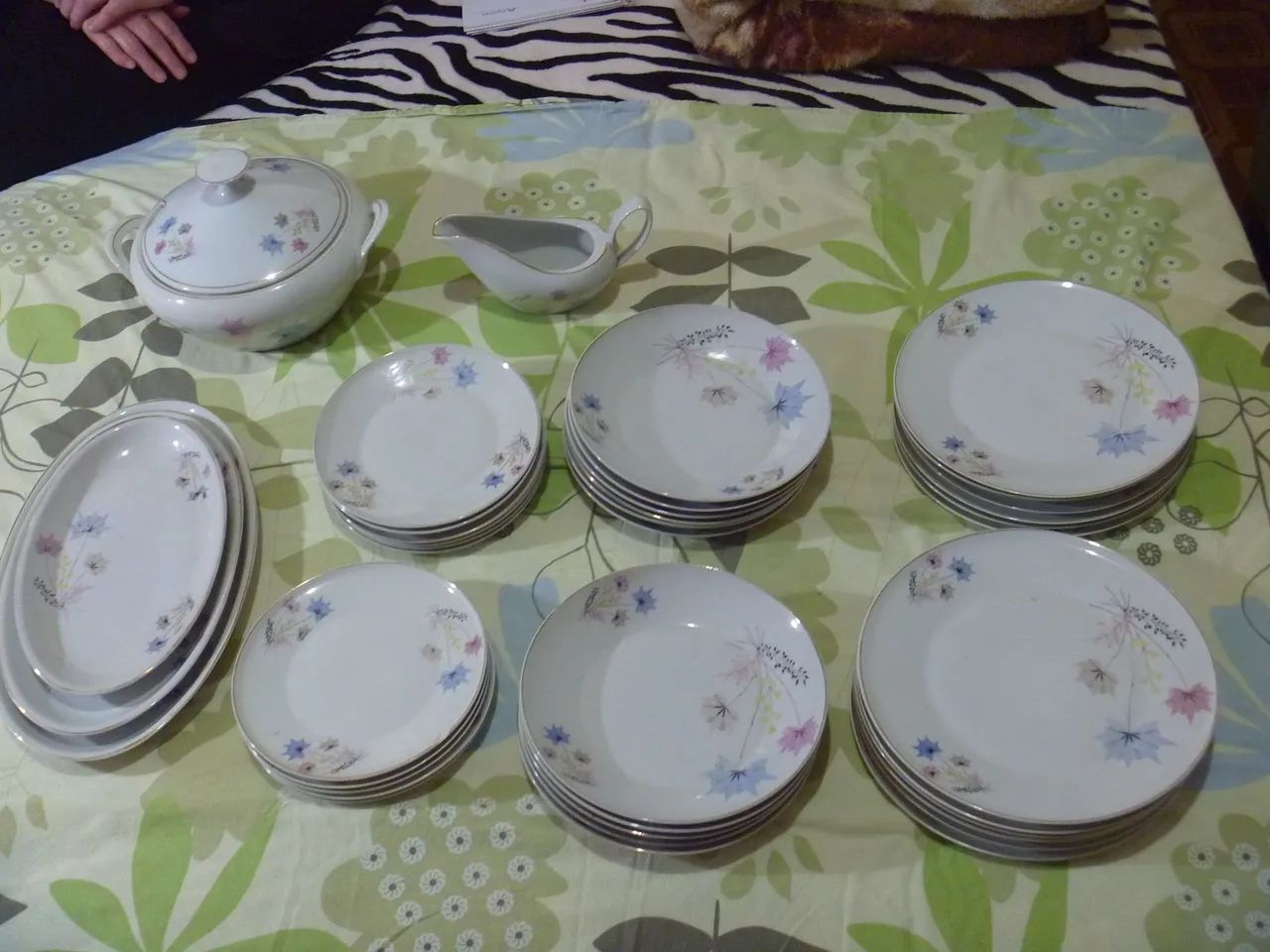 Jogo de Jantar Antigo - Porcelana Real 39  Peças