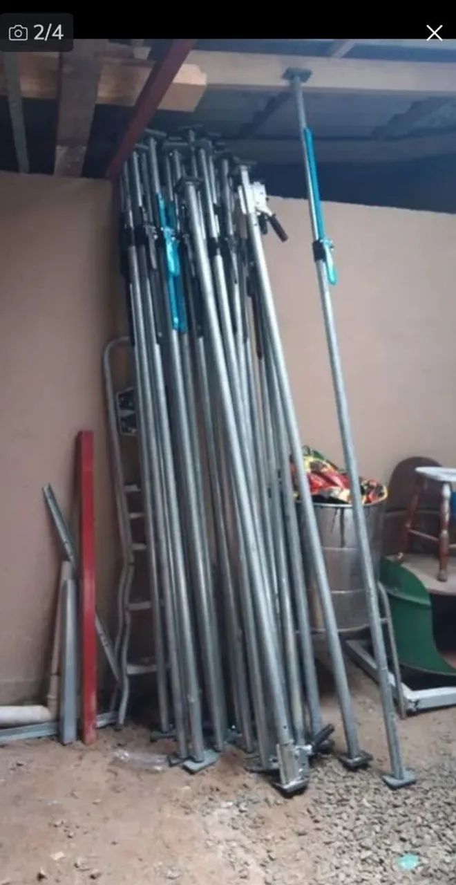 TRAVAS PALLETES  ESCORAS METÁLICAS EXTENSÕES PARA ANDAIME ETC  - Foto 3