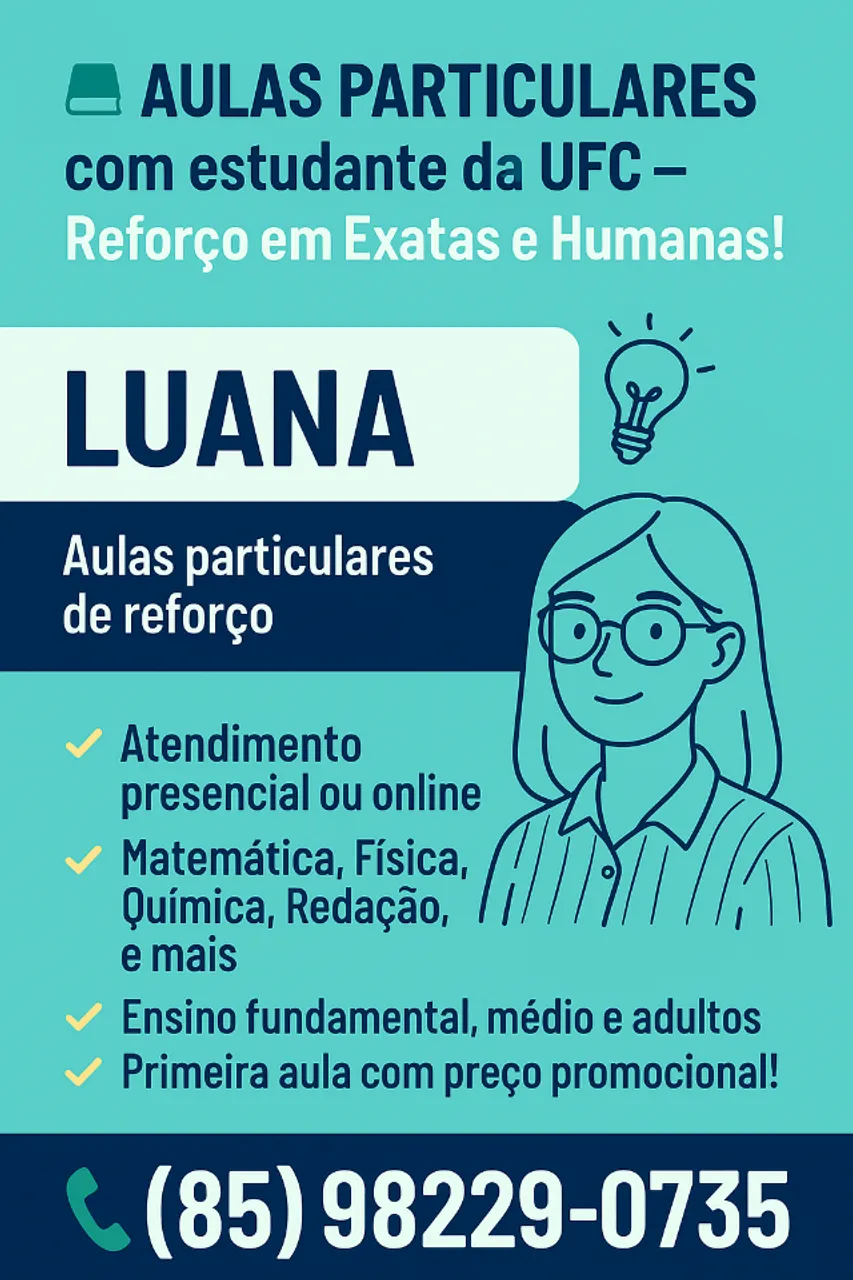Reforço Escolar - Cálculo, química, física e muito mais!