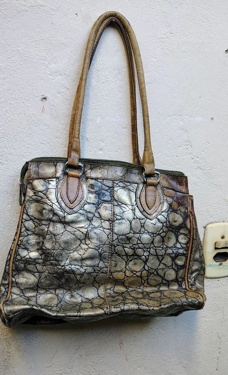 Bolsa luz da Lua couro grande  - Foto 4