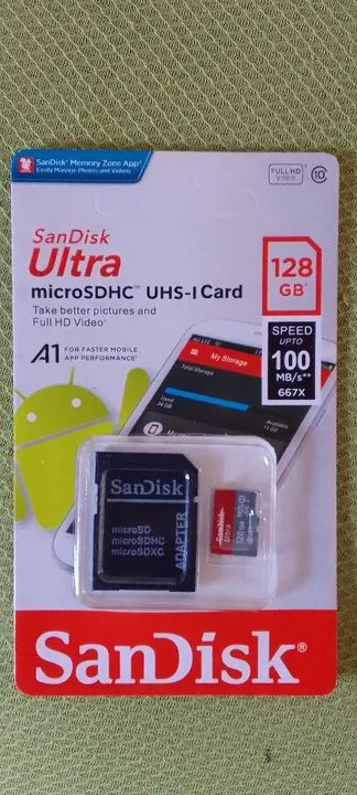 Cartão de Memória SanDisk Ultra microSDHC 128GB UHS-I - A1