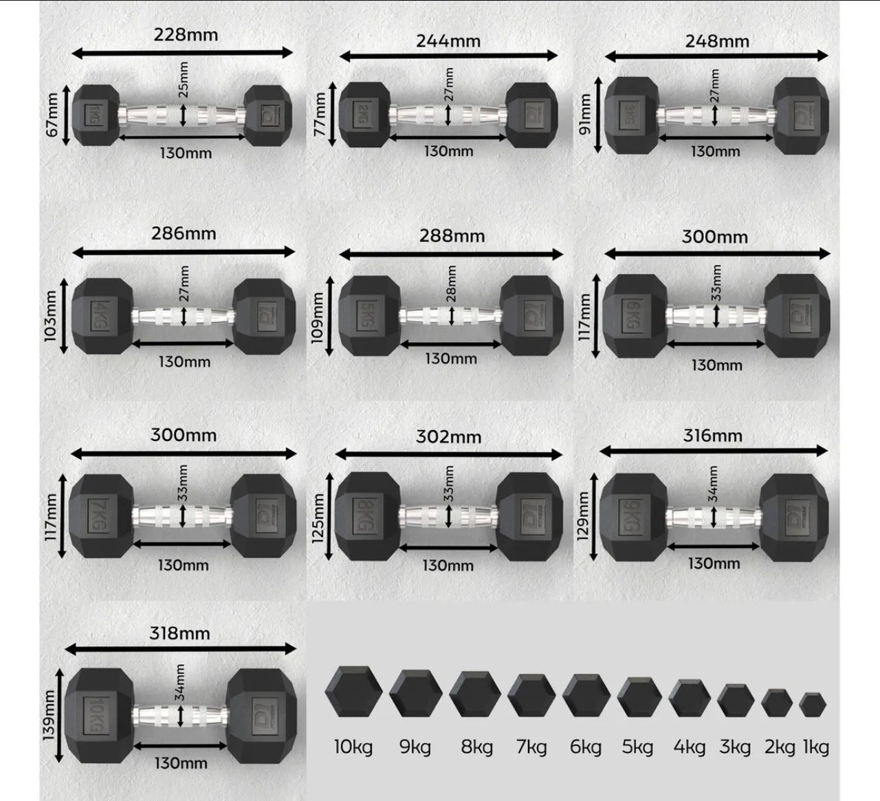 Kit Halteres Sextavado Injetados pegada inox Pares 1 A 10 Kg Com Suporte - Foto 4
