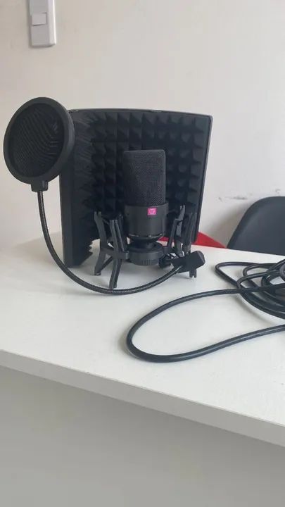 Kit microfone condensador. 