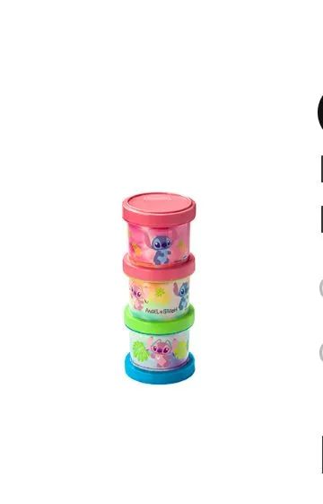 Conjunto de Potinhos para Alimentos - Stitch