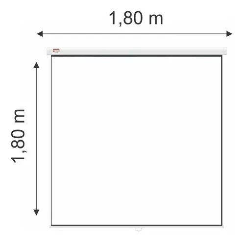 Tela De Projeção Retrátil Tes 97 Pol. Trm180sa (1,80x1,80) - Foto 4
