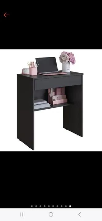 Mesa de Escritório Moderna com Prateleira - Foto 2