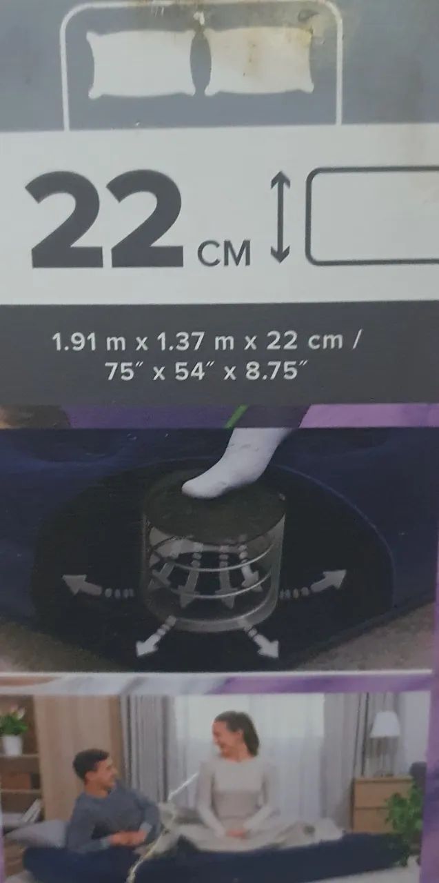 Colchao inflável casal sem uso,  marca Bestway - Foto 3