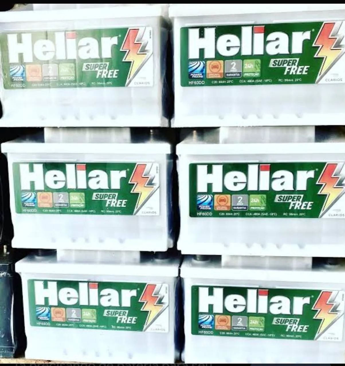 Bateria Heliar 60 (Usada Seguradora) Com Garantia 
