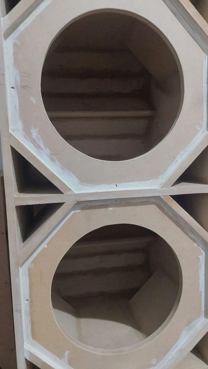 Caixa dupla subwoofer 12", mdf 15mm - Foto 3