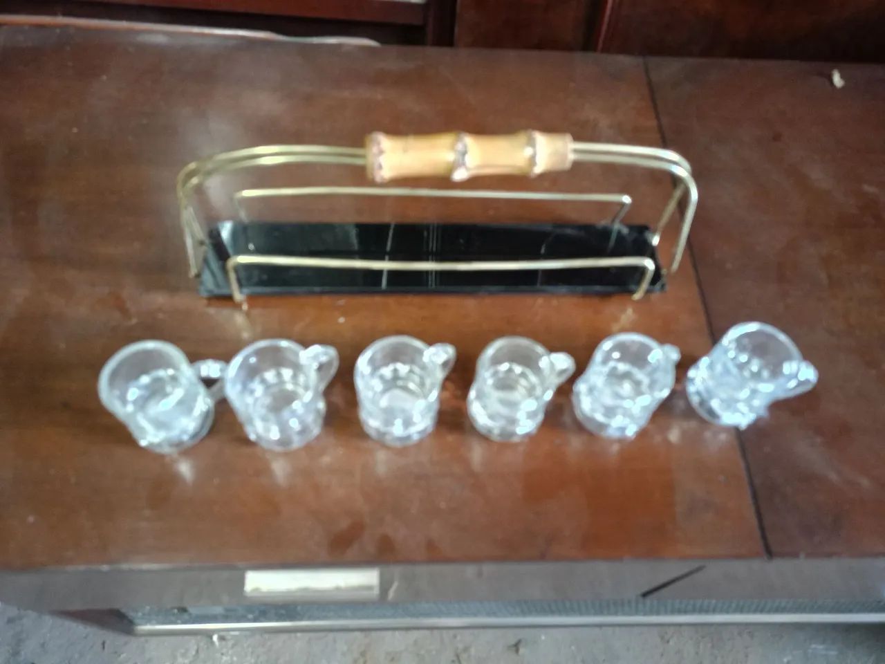 Jogo canequinhas de vidro com suporte - Foto 5