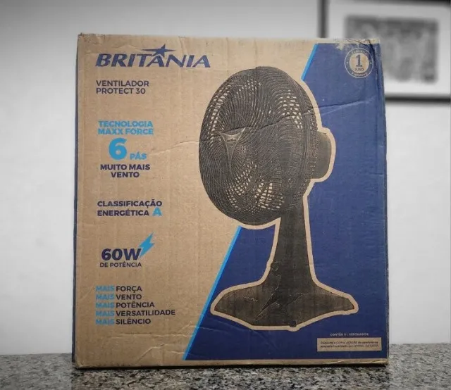 Ventilador Britânia 2 em 1 Turbo 60W Protect 30 Six 110v