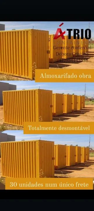 Container para Obra 3 metros Desmontável