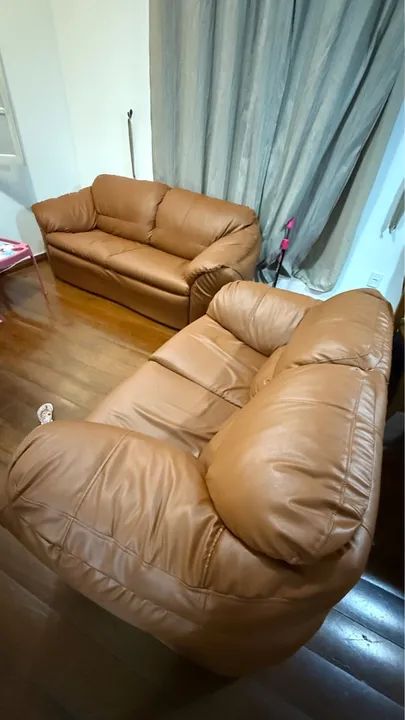 Jogo de sofá 3 e 2 lugares corino - Foto 4