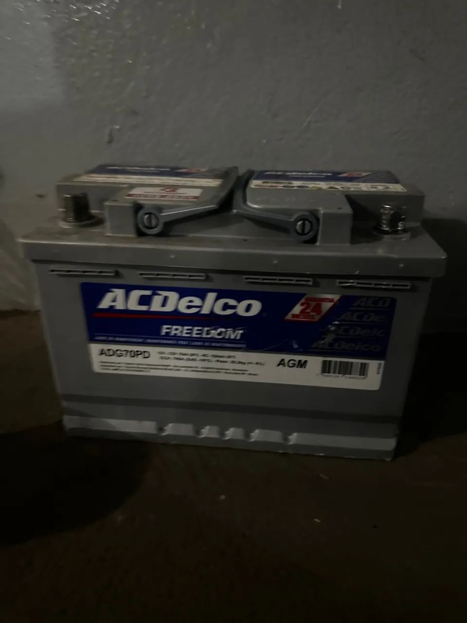 Bateria AcDelco Freedom AGM 70Ah semi nova start stop