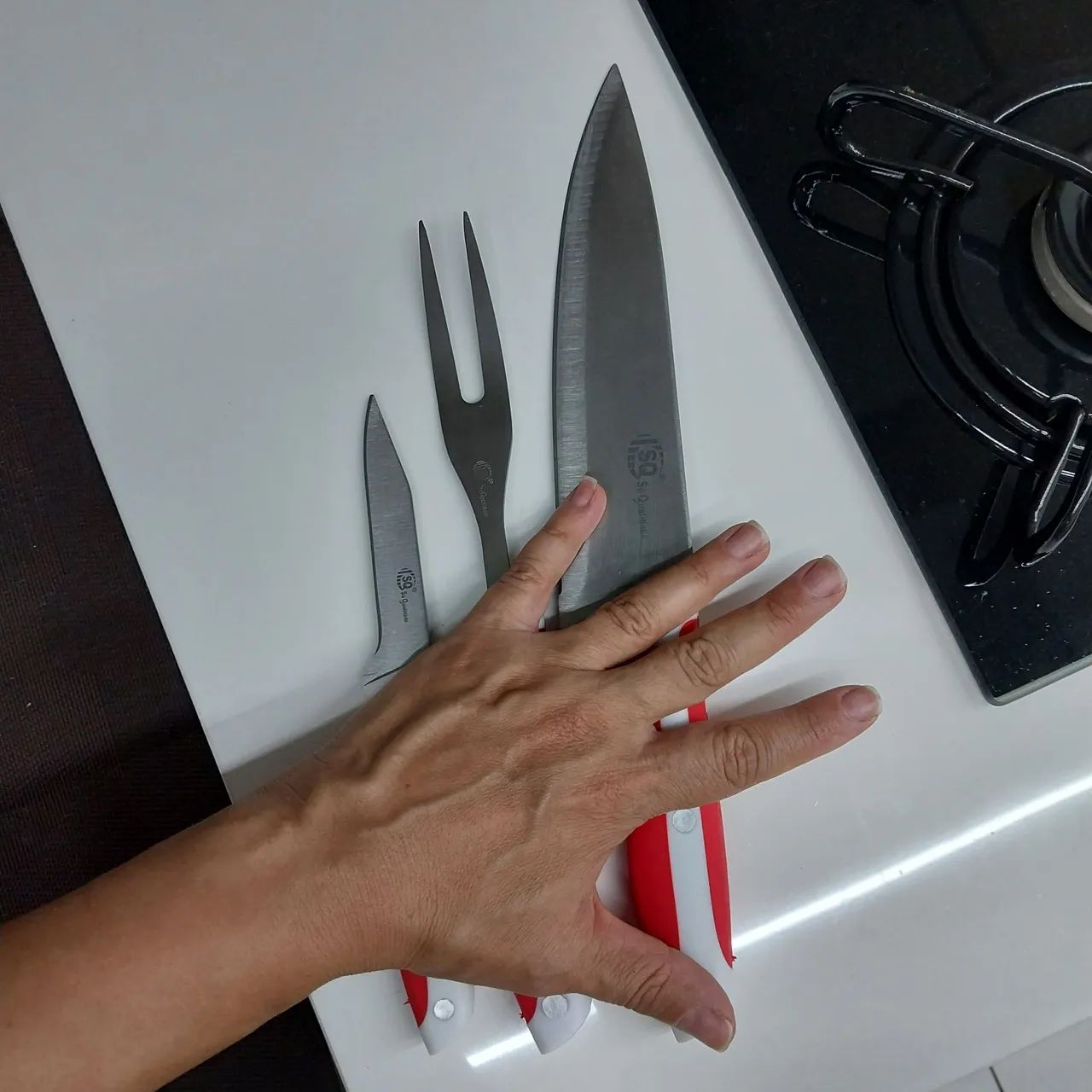 Conjunto de 3 facas para churrasco  - Foto 2