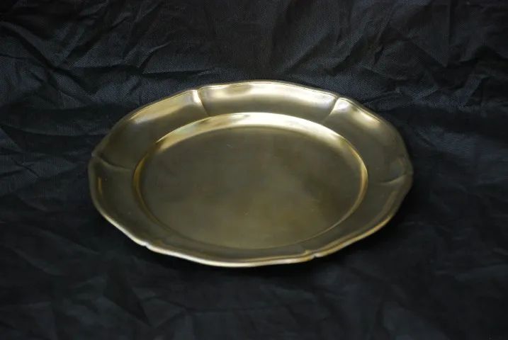 bandeja dourada espessurada prata wolff anos 60 , medida 26 cm . pesada  - Foto 5