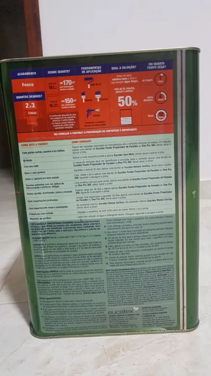 Tinta Eucatex Interior e Exterior