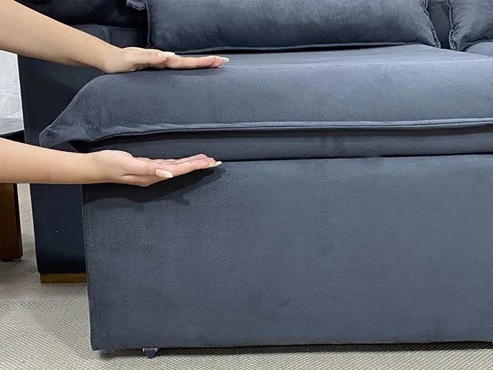 Sofá Retrátil Reclinável 200cm Veludinho Cinza Chumbo - Foto 3