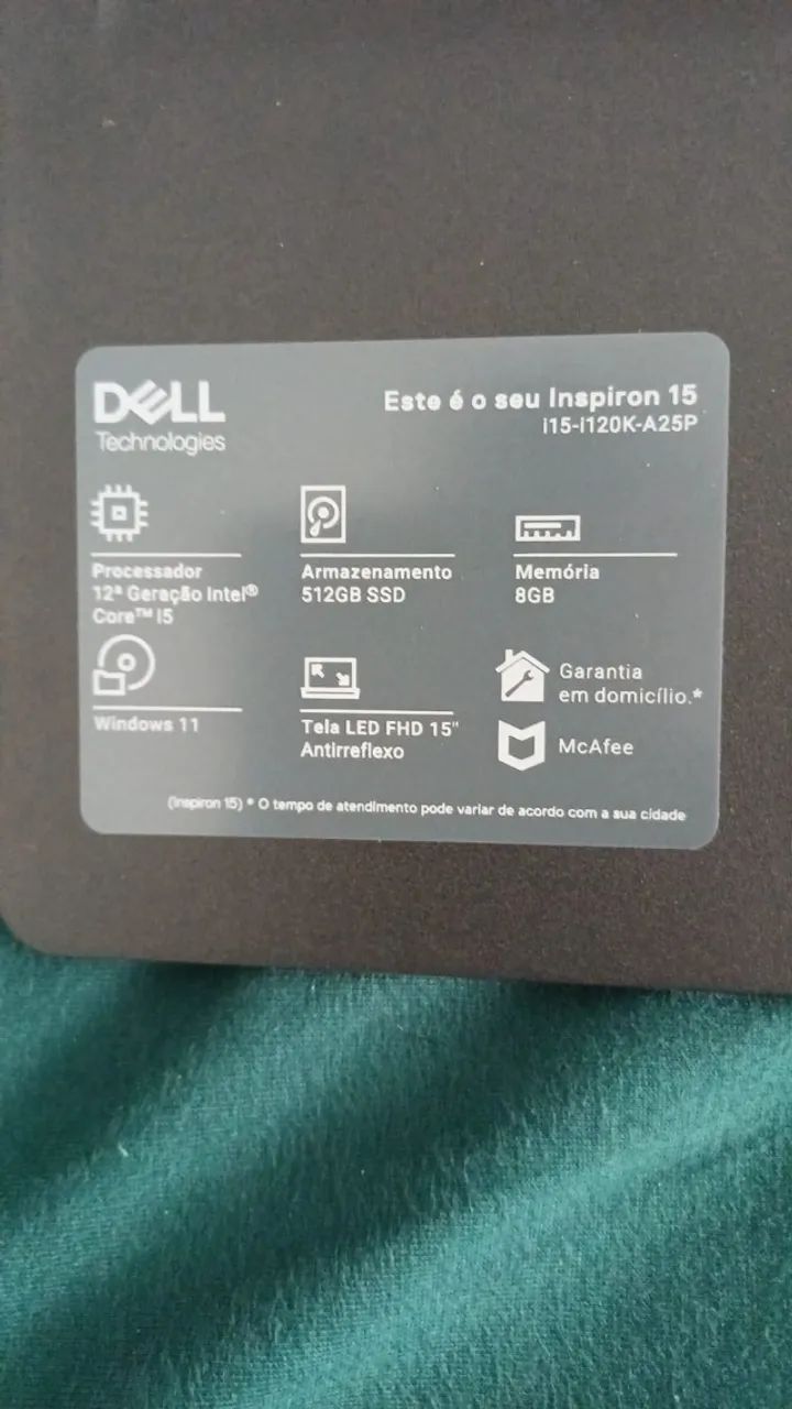 Notebook inspiron  1564168565500419123