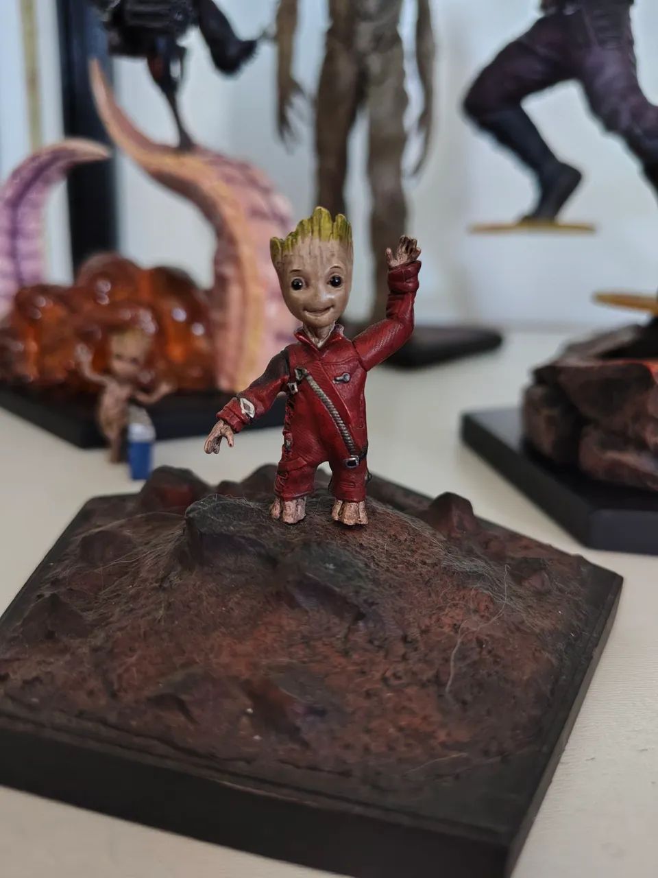 Baby Groot Guardiões da galáxia exclusivo Marvel Iron Studios 1/10