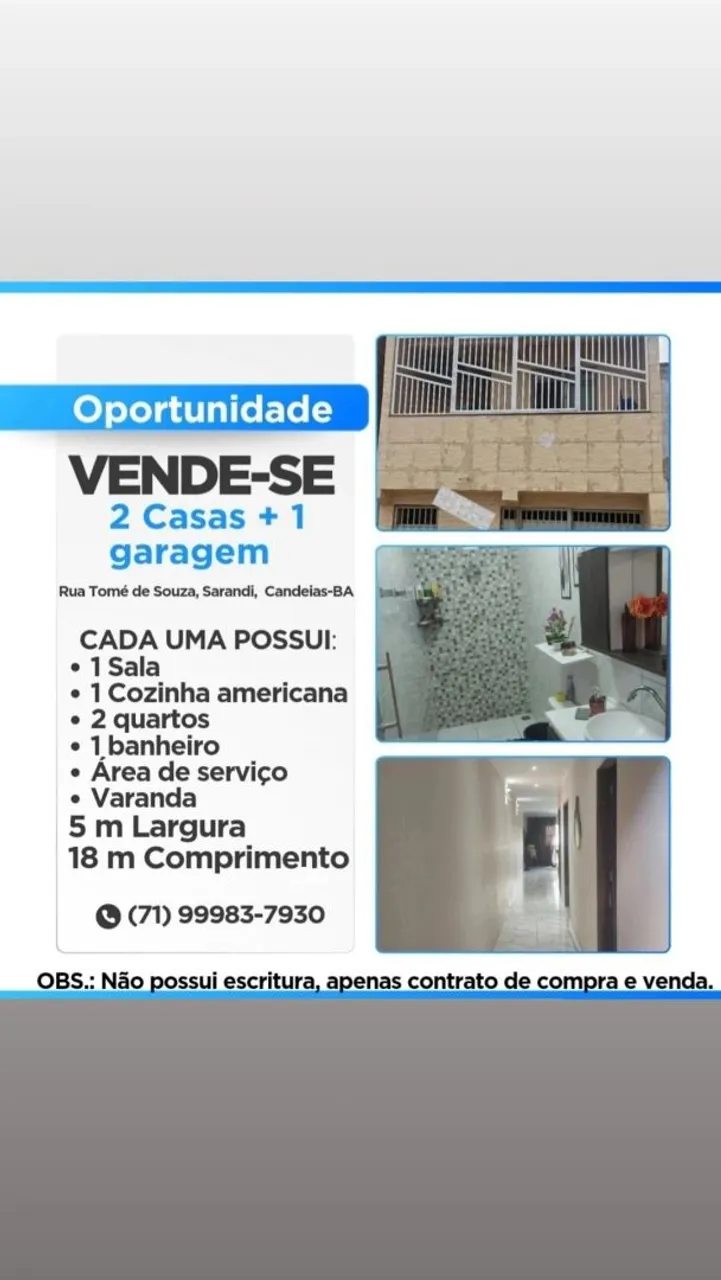 Vendo Duplex com garagem