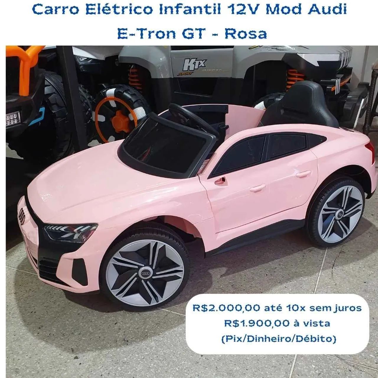 Carrinho elétrico infantil Audi E-Tron Sportback  - Foto 2