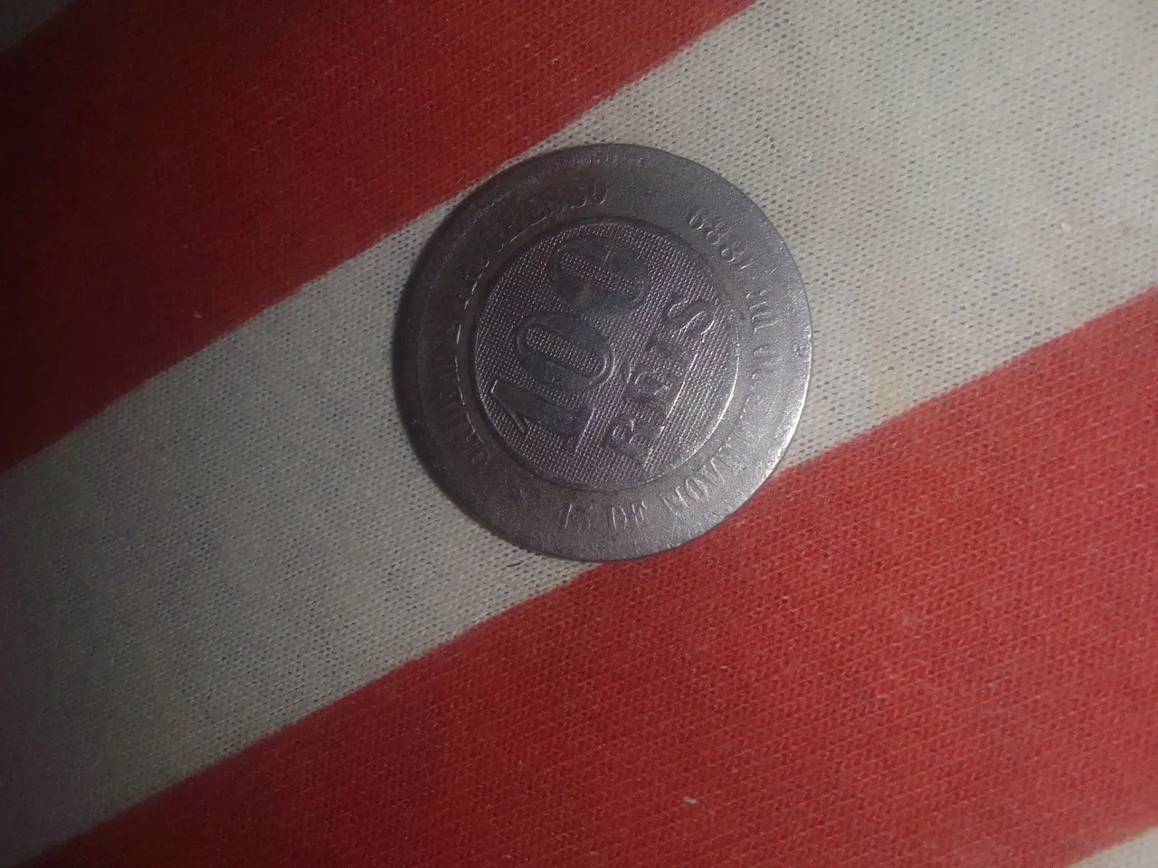 Moeda antiga de 100 réis