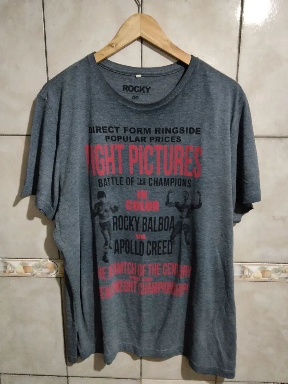 Camiseta masculina rocky original 