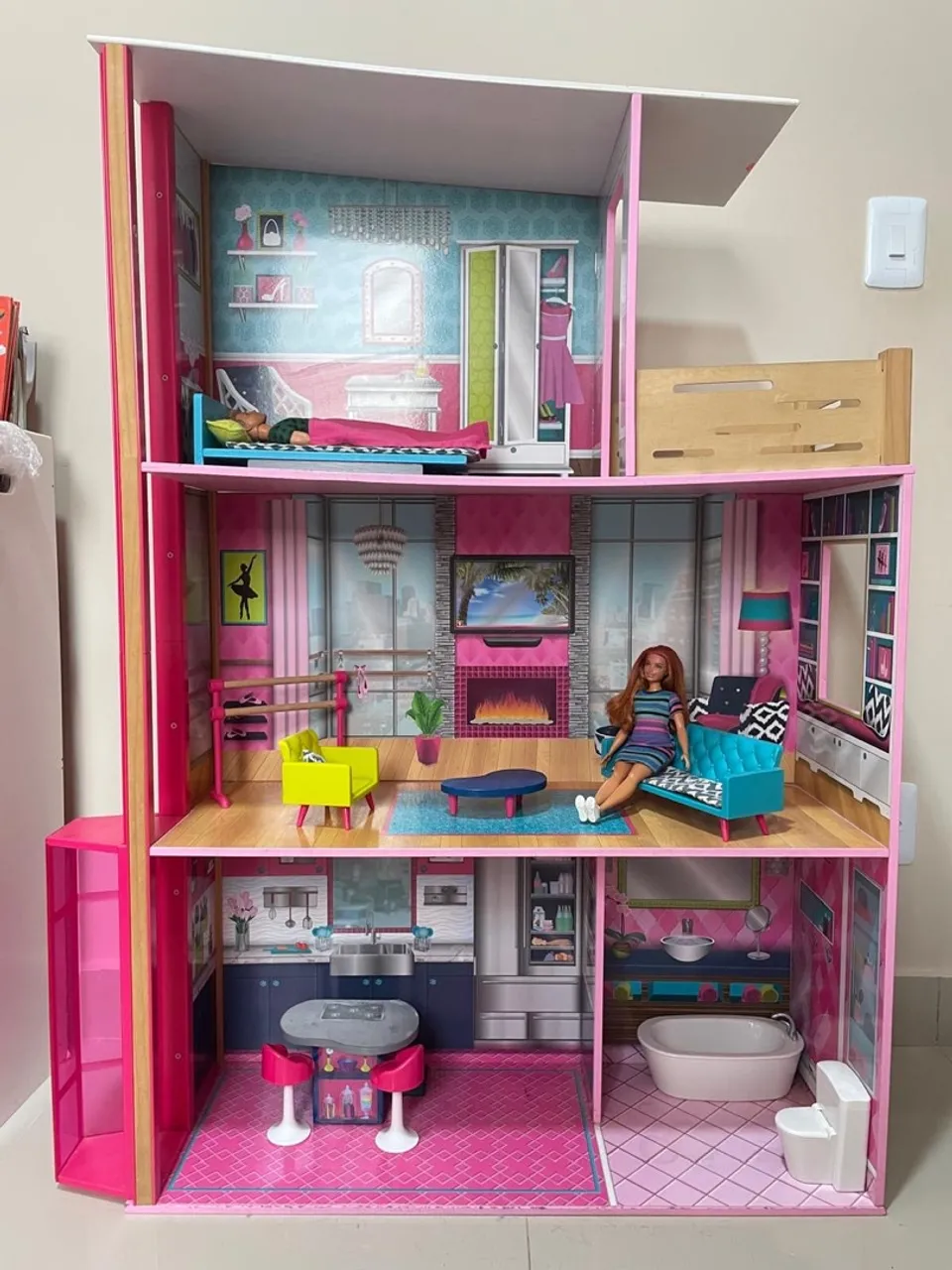 Casa de boneca infantil Barbie